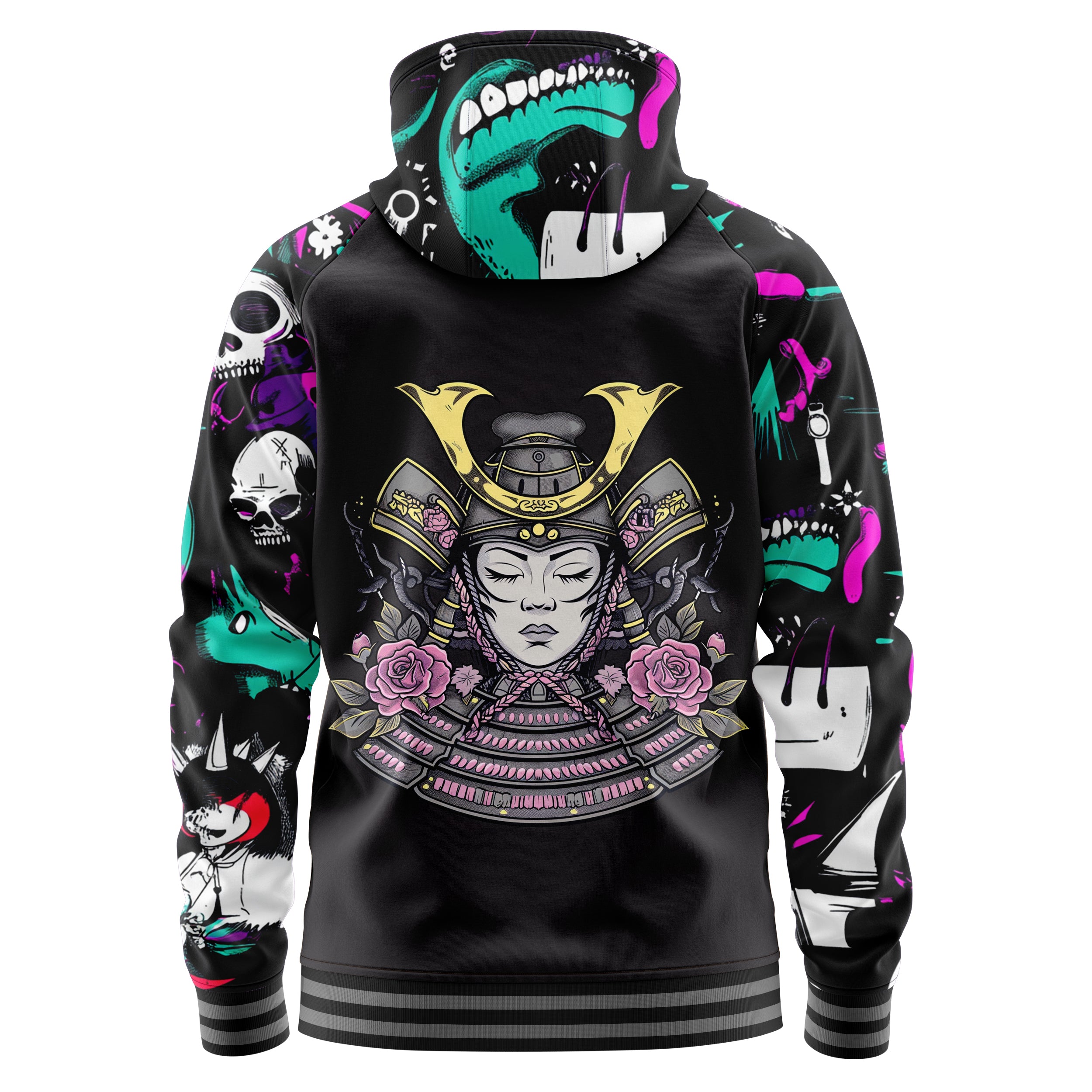 Geisha Samurai Zip Up Hoodies