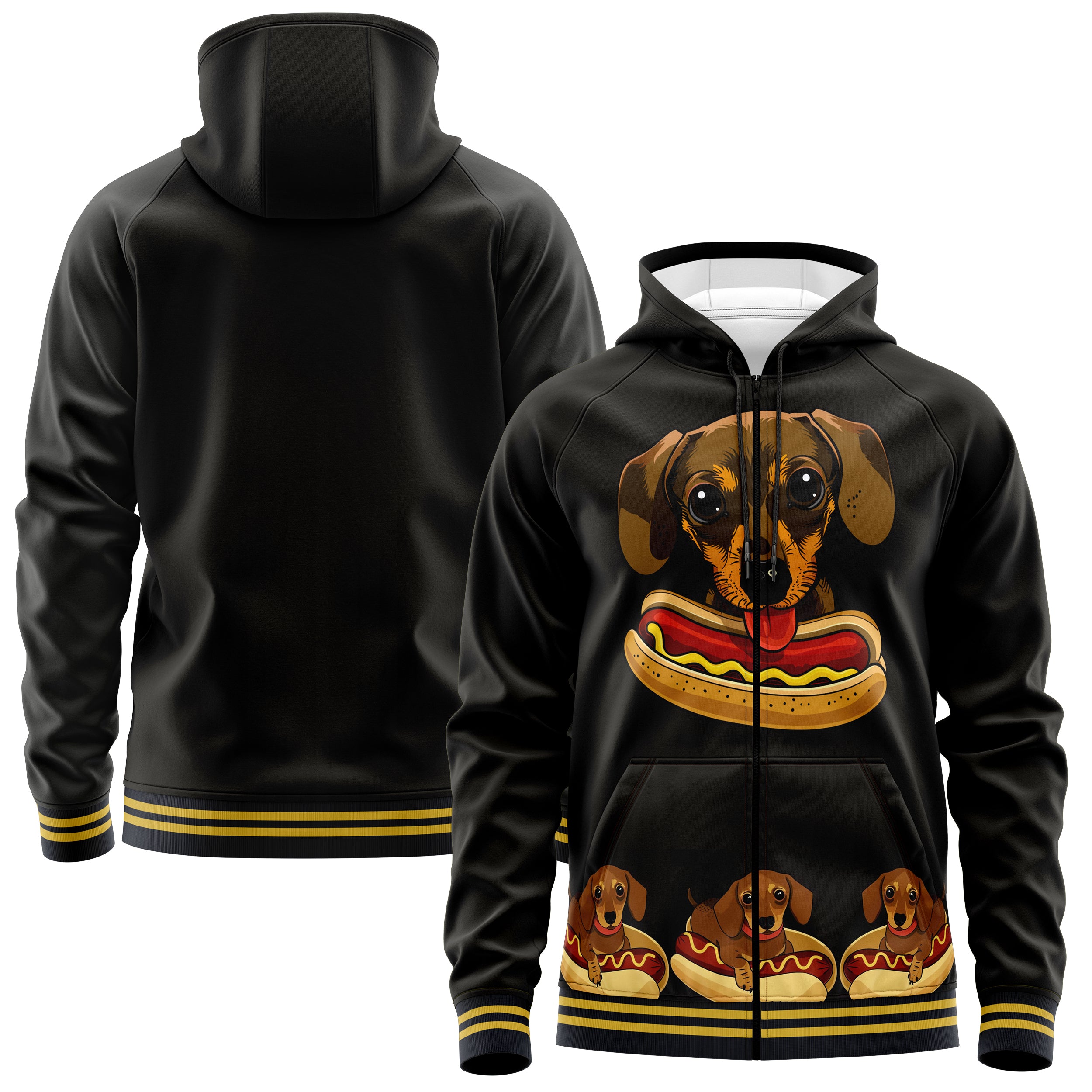 Hot Dog Zip Up Hoodies ZU240829Ho017