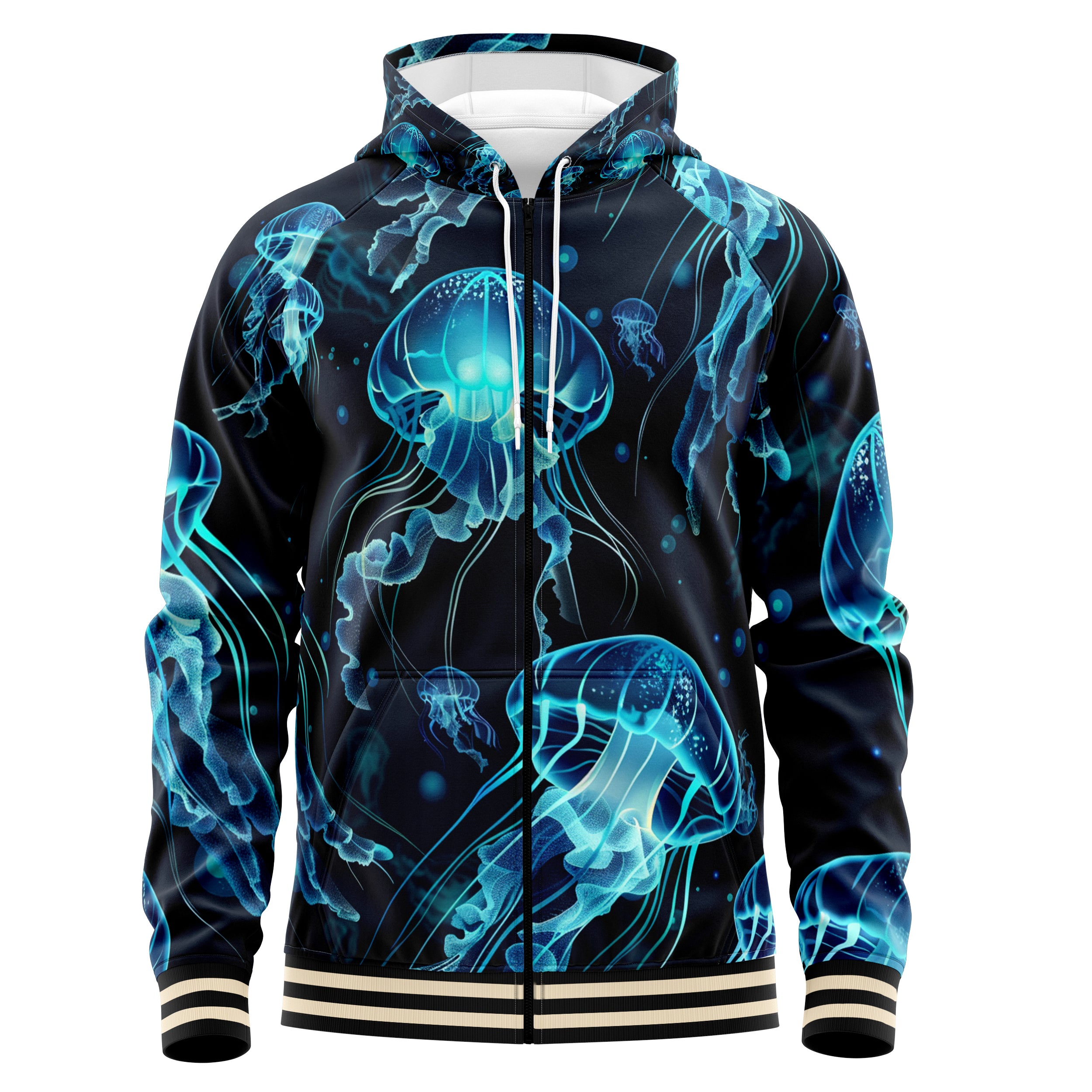 Jelly Fish Zip Up Hoodies