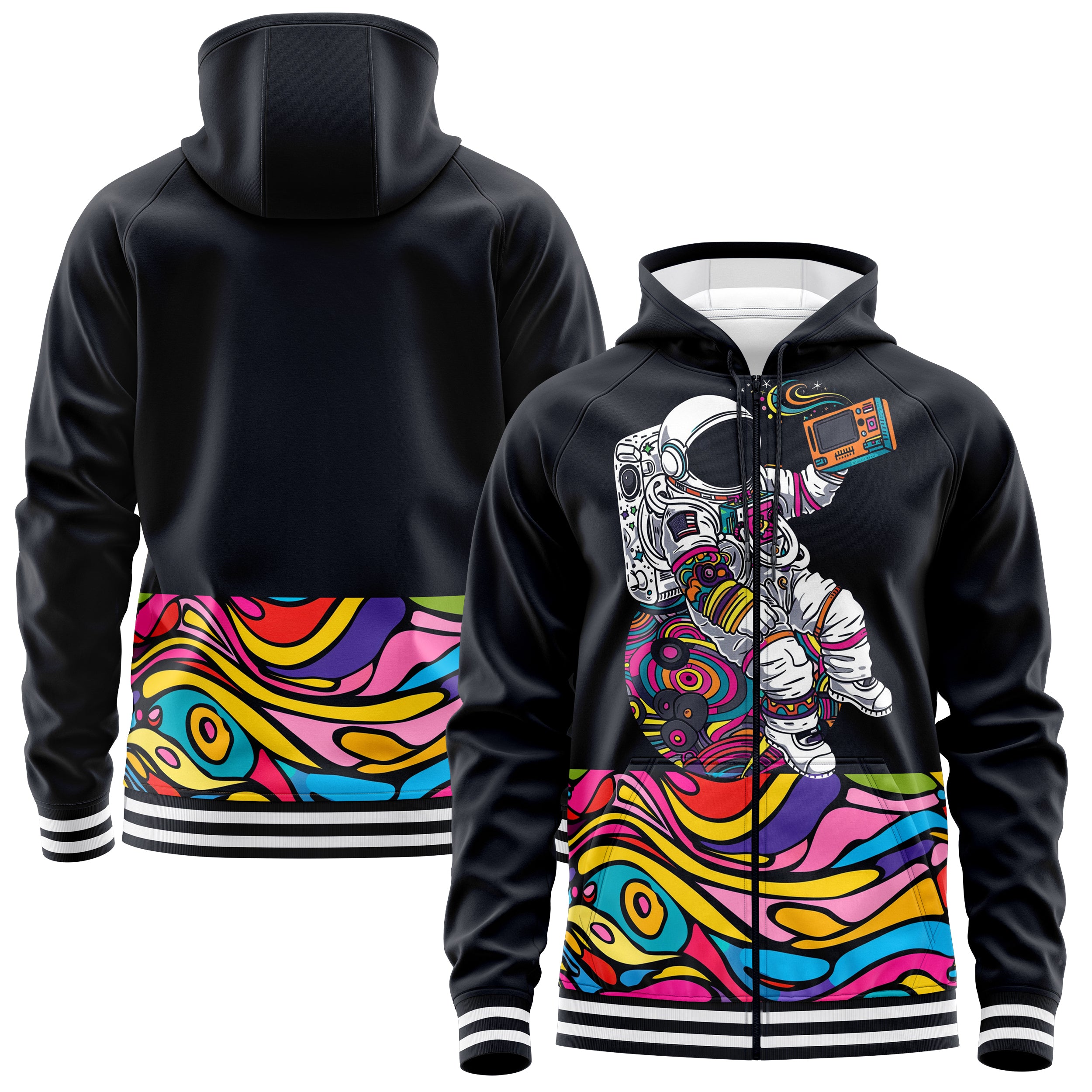 Space Vacation Zip Up Hoodies ZU240829Sp044