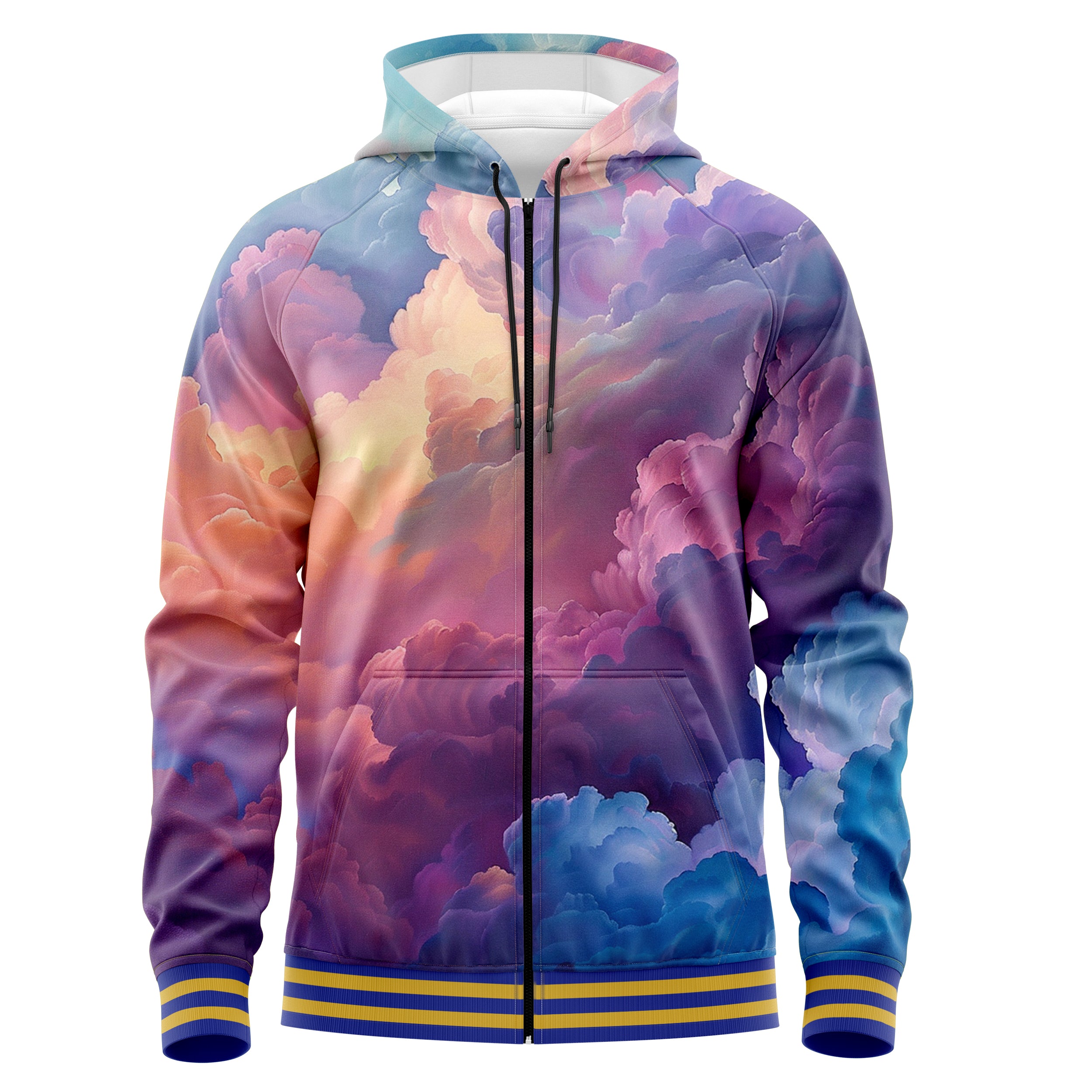 Abstract Zip Up Hoodies