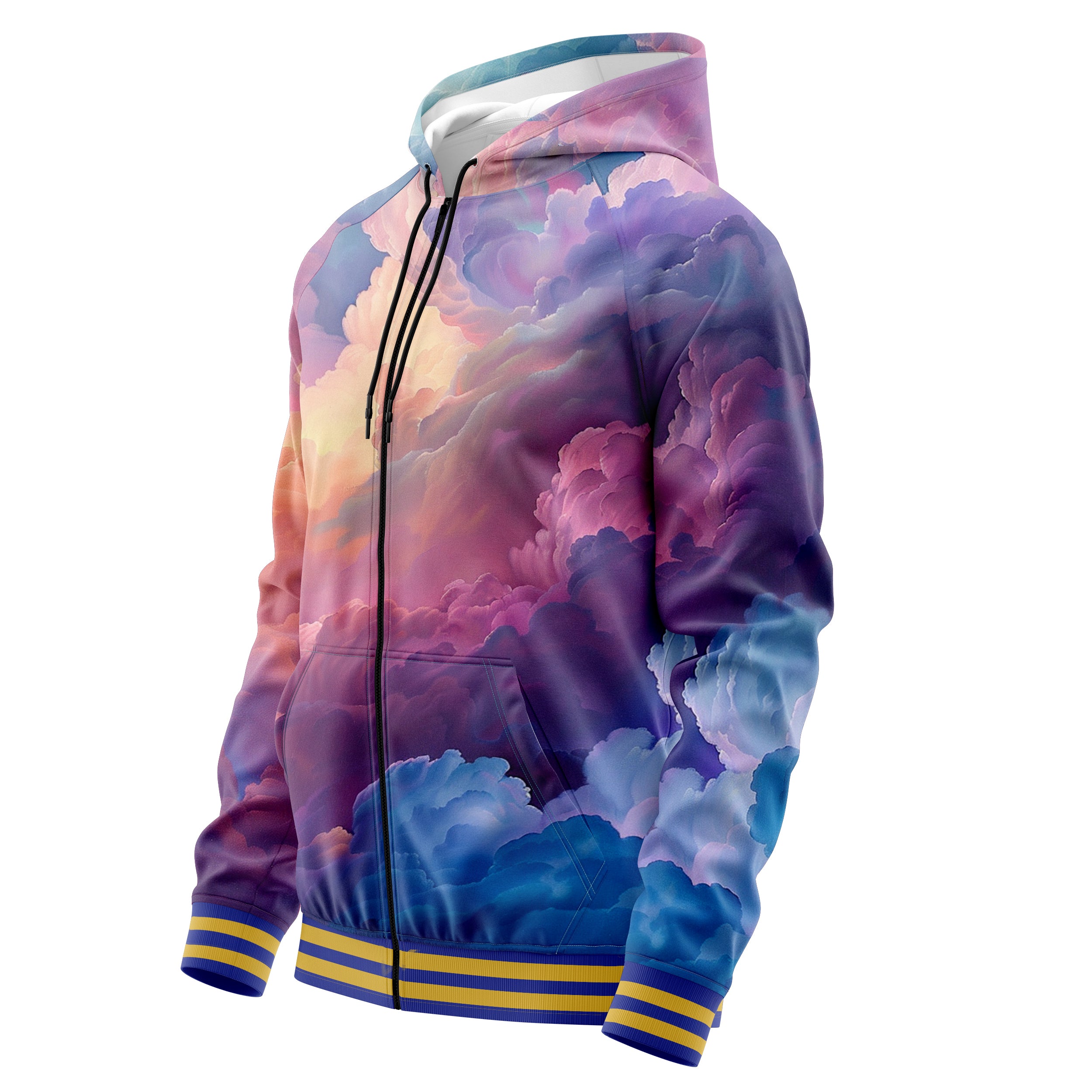 Abstract Zip Up Hoodies