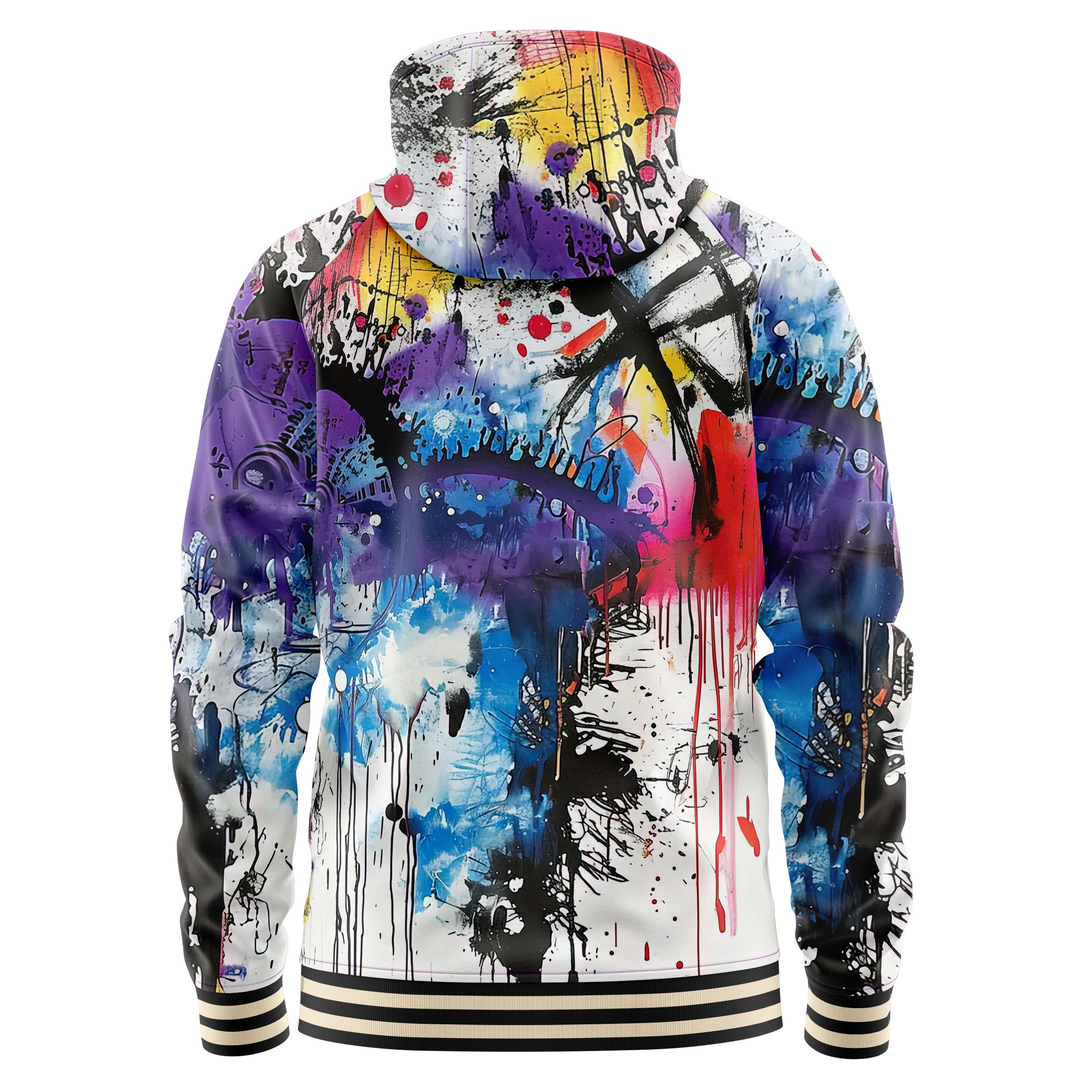 Abstract Paint Zip Up Hoodies