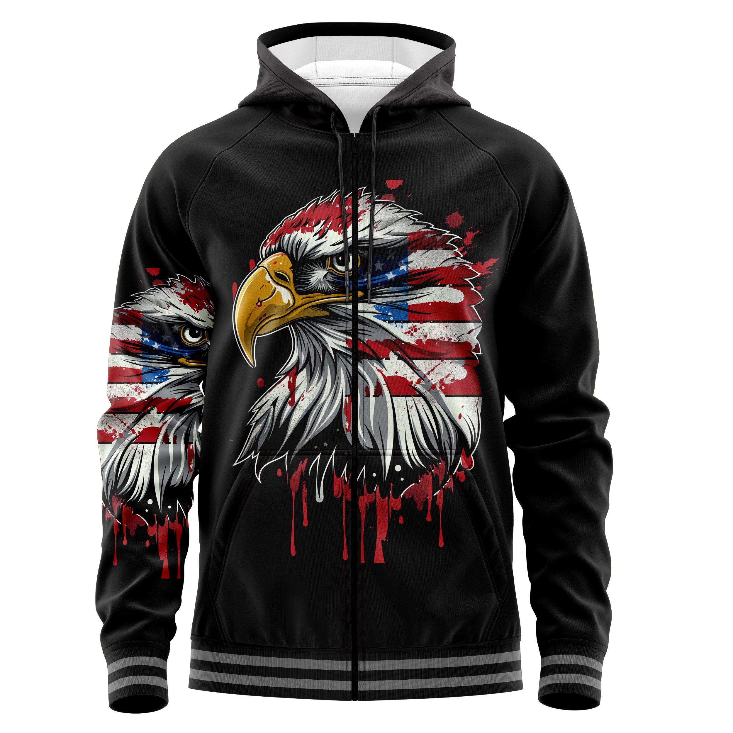 Bald Eagle Zip Up Hoodies