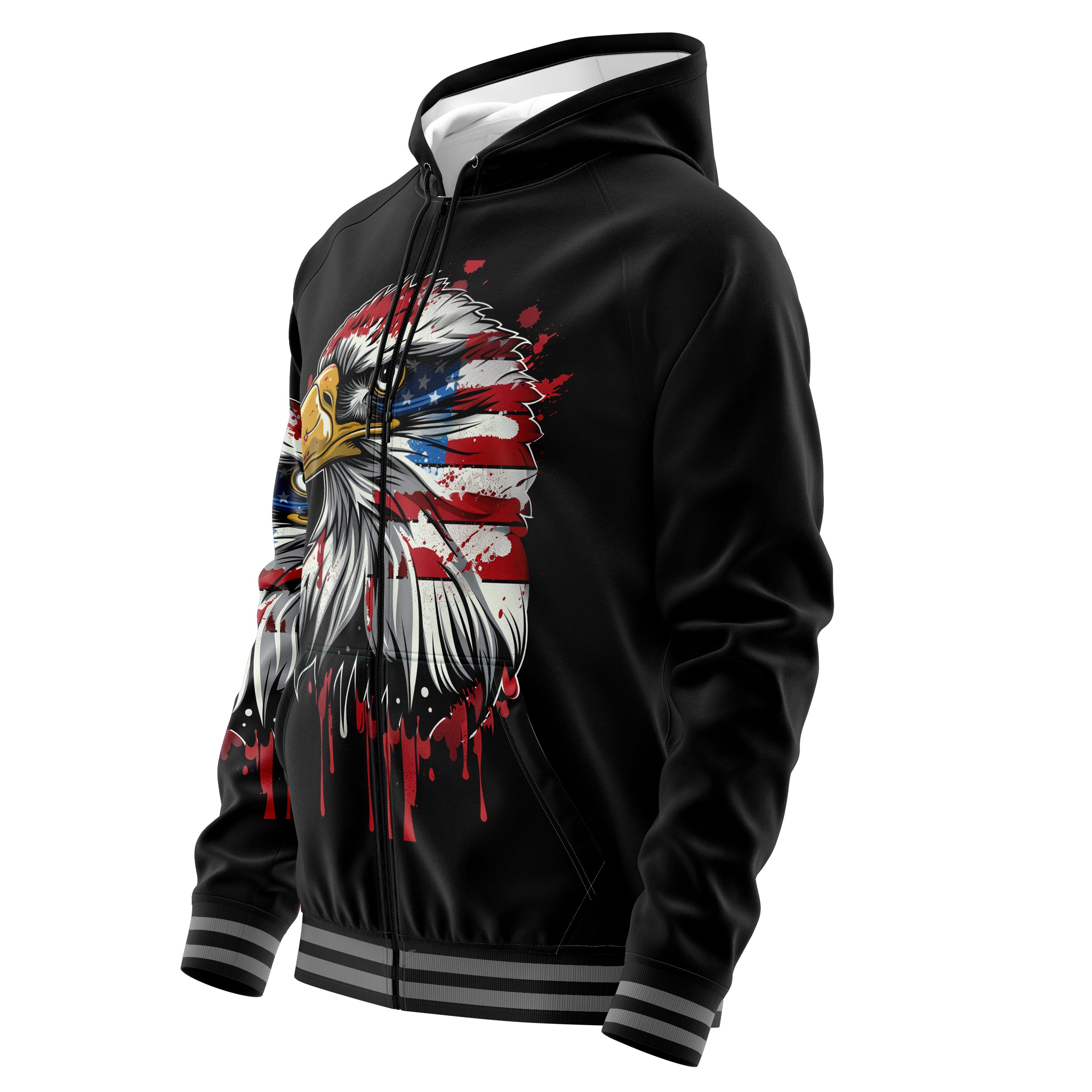 Bald Eagle Zip Up Hoodies