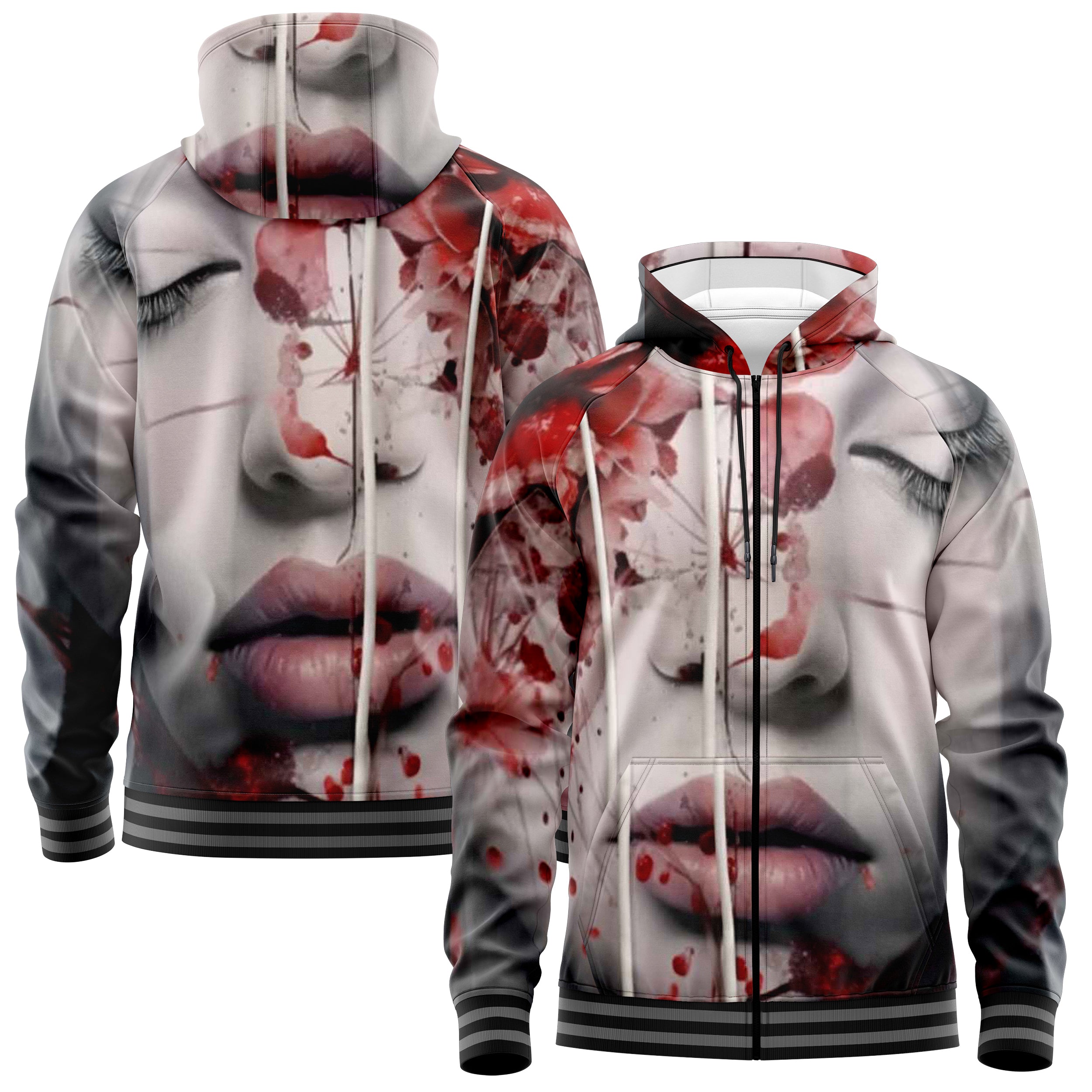 Dangerous Zip Up Hoodies ZU240902Dn022