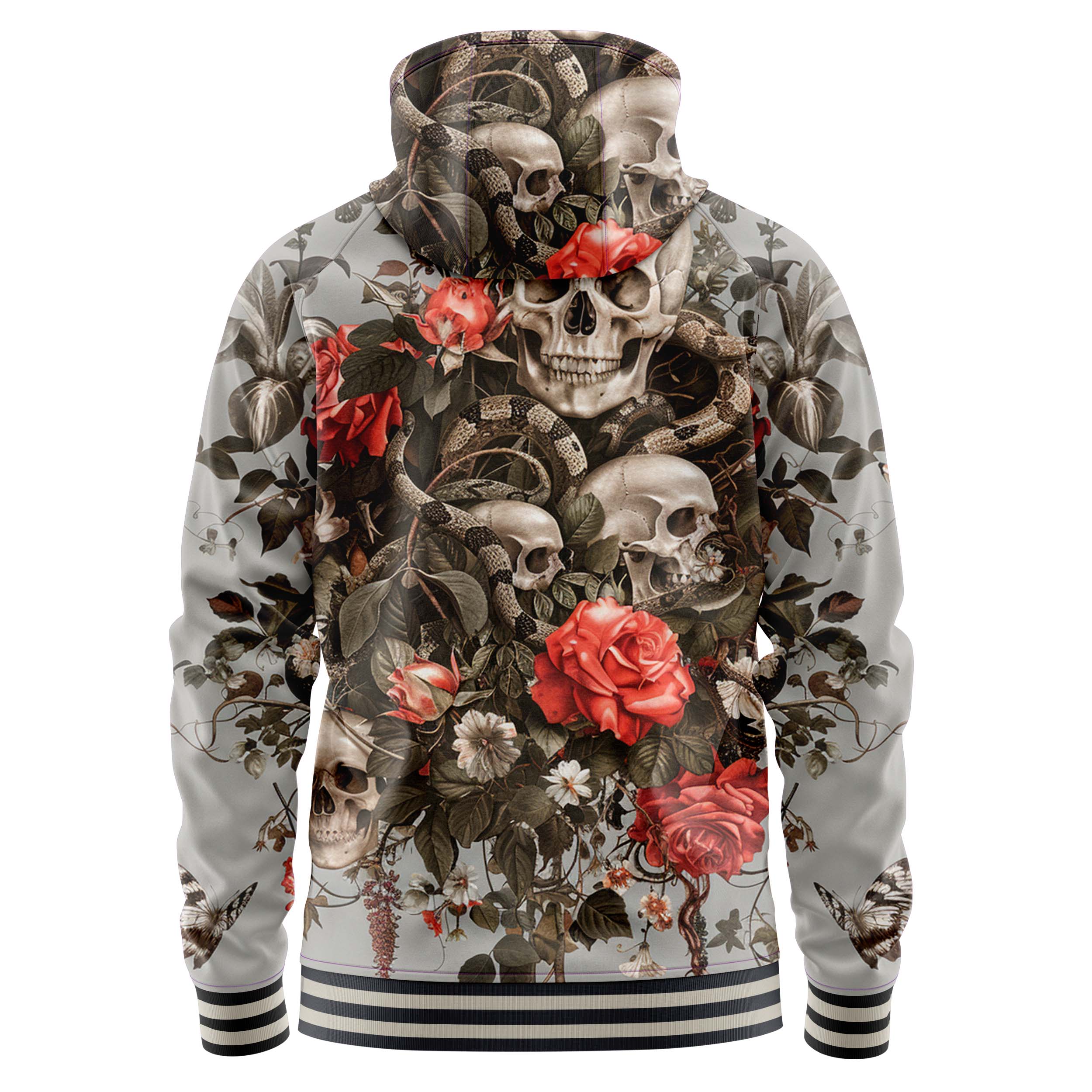 Floral Space Zip Up Hoodies