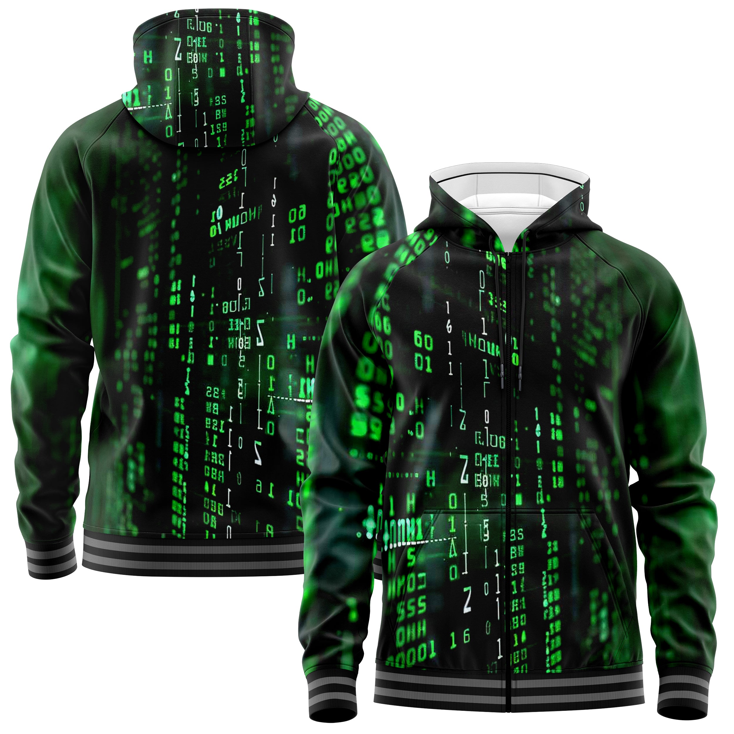 Hacking Zip Up Hoodies ZU240902Hc027