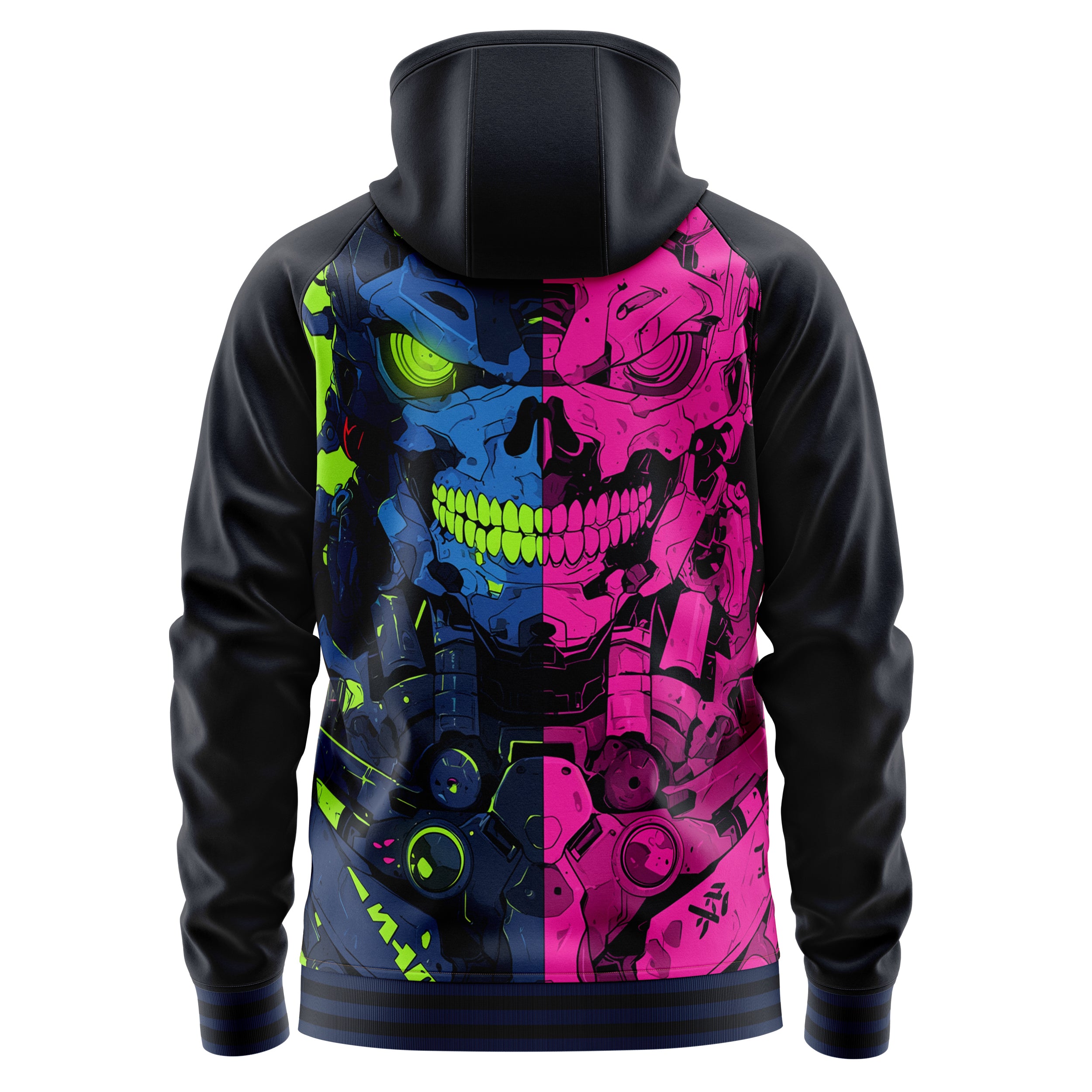 Robotic Skull Zip Up Hoodies