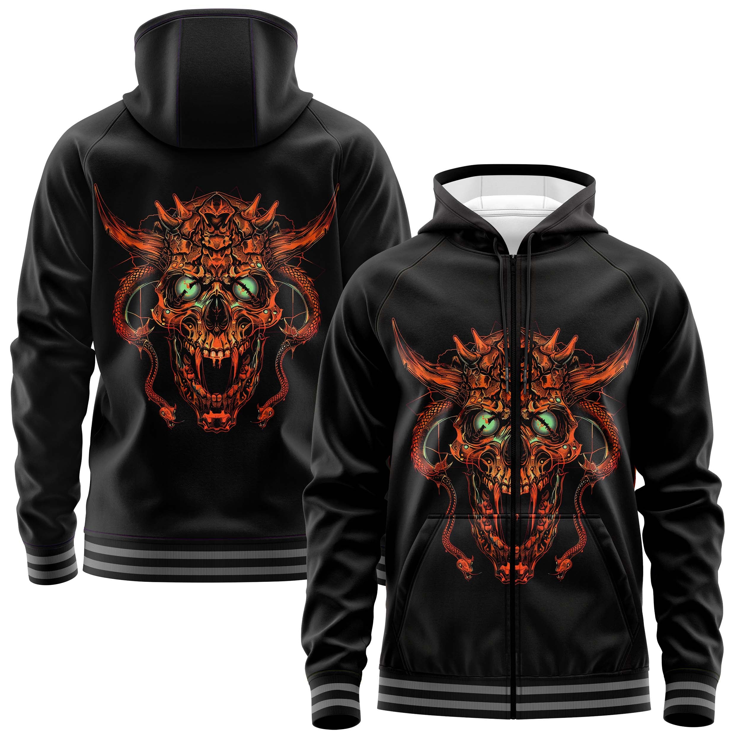 The Eye Beneath Darkness Zip Up Hoodies ZU240902Te034